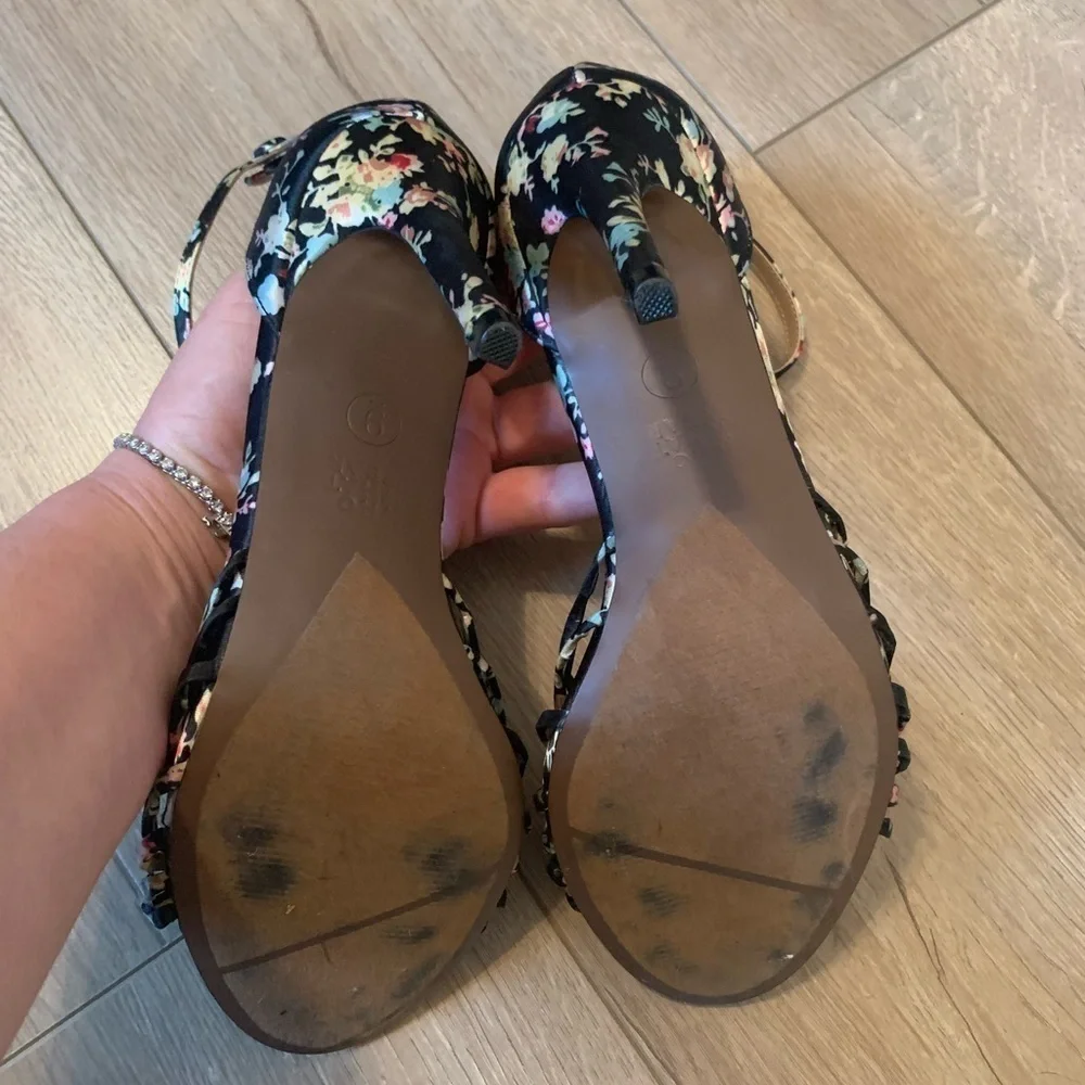 Who What wear Floral Print Strappy Heels